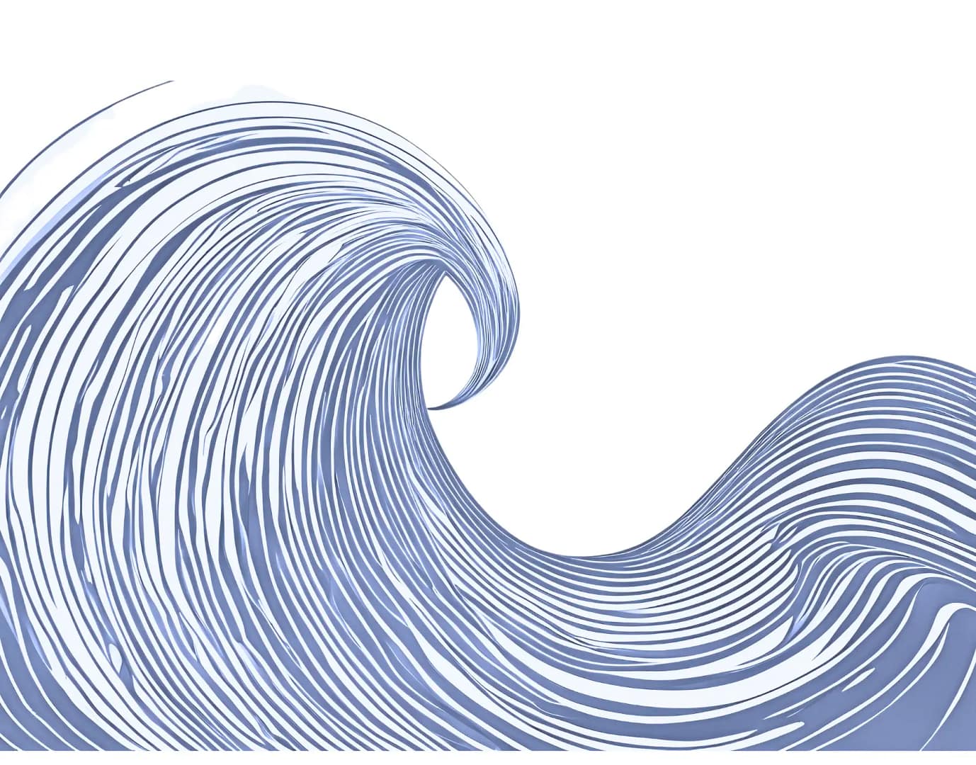 Drawing of a wave